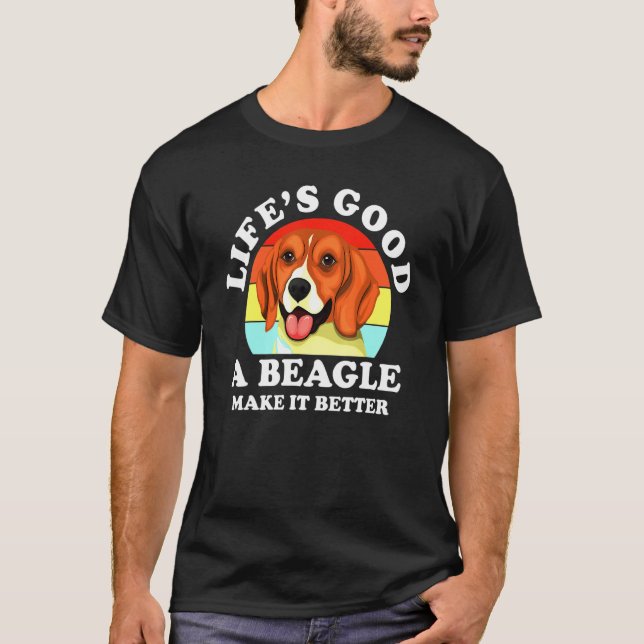 Camiseta Lifes Good A Beagle (Frente)
