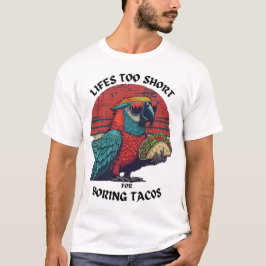 Camiseta Lifes Muito Curtas Para Tacos Chatos Retro Sunset