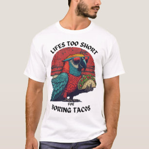 Camiseta Lifes Muito Curtas Para Tacos Chatos Retro Sunset