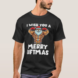 Camiseta Liftmas Lift Malhação Workout Abs Santa Claus Cand