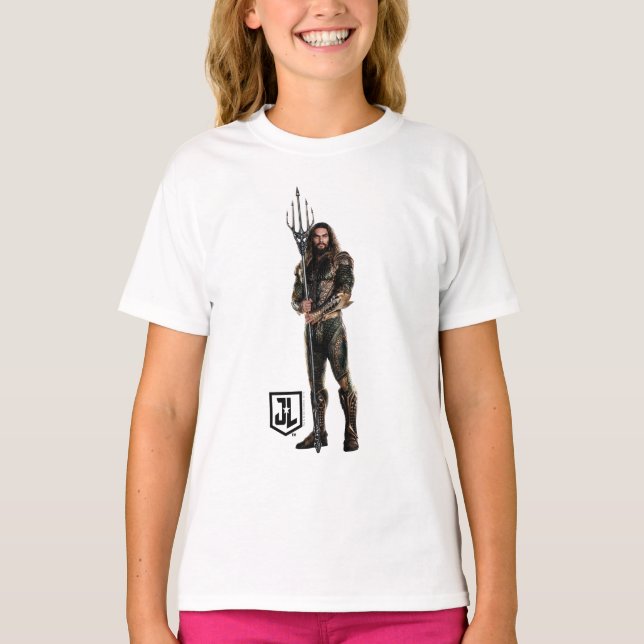 Camiseta Liga da Justiça | Aquaman Em Battlefield (Frente)