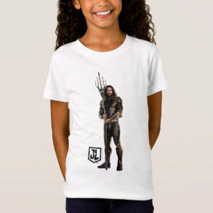 Camiseta Liga da Justiça  Aquaman no campo de batalha