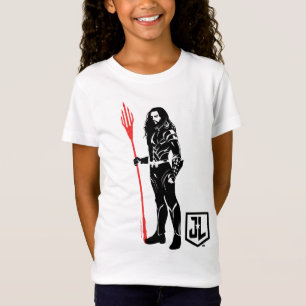Camiseta Liga da Justiça Arte de Pop Aquaman Pose Noir