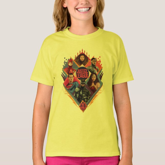 Camiseta Liga da Justiça | Crachá do Grupo de Hatch Diamond (Frente)