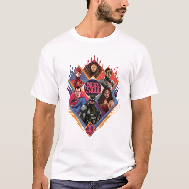 Camiseta Liga da Justiça | Crachá do Grupo de Hatch Diamond (Frente)