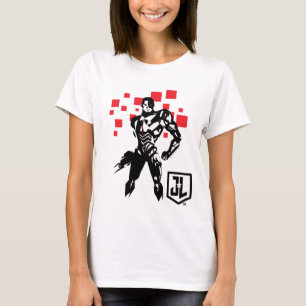 Camiseta Liga da Justiça Cyborg Digital Noir Pop Art