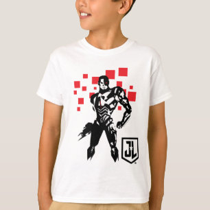 Camiseta Liga da Justiça Cyborg Digital Noir Pop Art