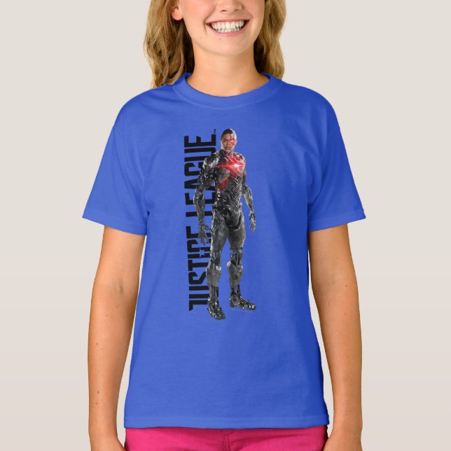 Camiseta Liga da Justiça | Cyborg Em Battlefield (Frente)
