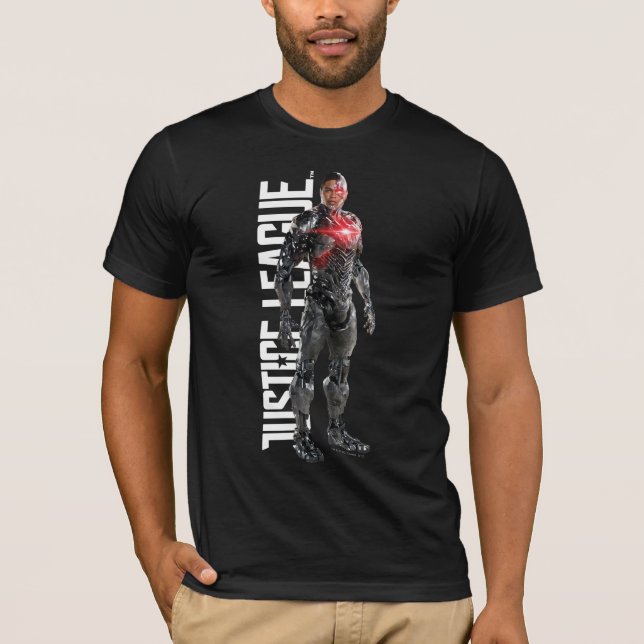 Camiseta Liga da Justiça | Cyborg Em Battlefield (Frente)