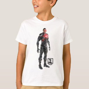 Camiseta Liga da Justiça Cyborg Em Battlefield