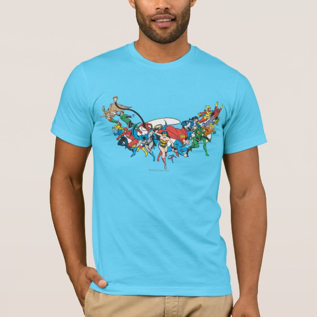 Camiseta Liga da Justiça da América Grupo 2 (Frente)