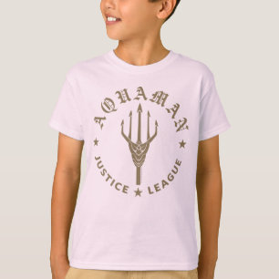 Camiseta Liga da Justiça  Emblem de tridente do Aquaman Re