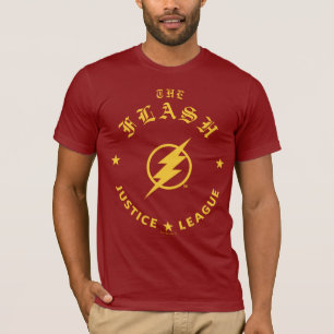 Camiseta Liga da Justiça  Emblema Relâmpago Retroativo