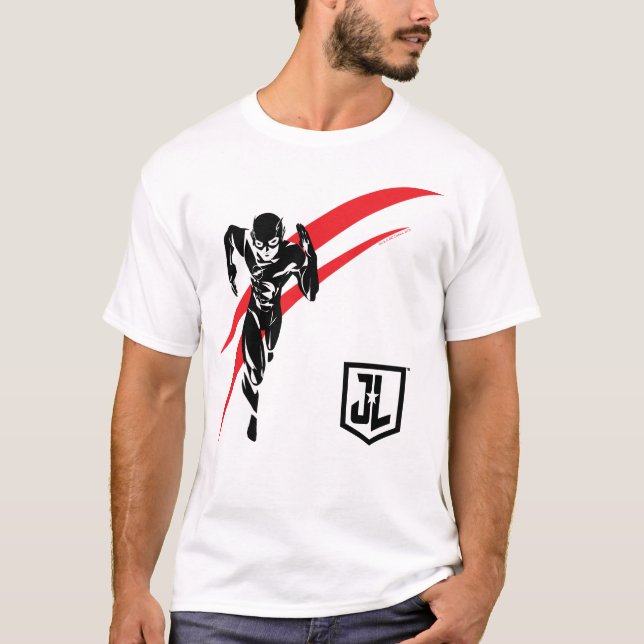 Camiseta Liga da Justiça | Flash executando o Noir Pop Art (Frente)