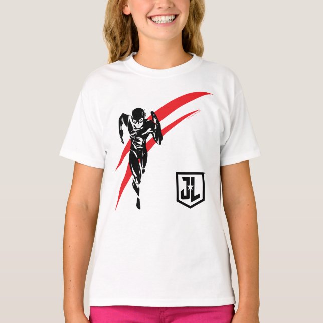 Camiseta Liga da Justiça | Flash executando o Noir Pop Art (Frente)