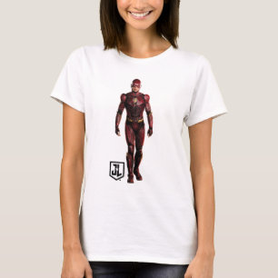 Camiseta Liga da Justiça Flash no campo de batalha