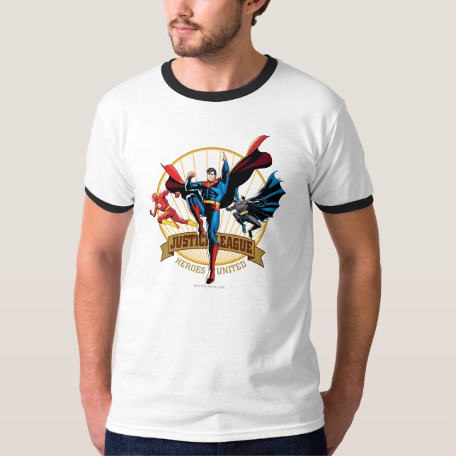 Camiseta Liga da Justiça Heroes Unida (Frente)