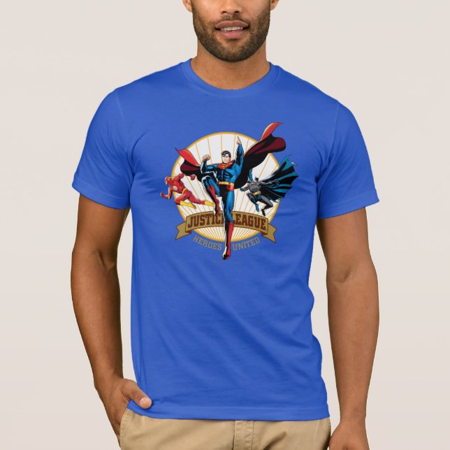 Camiseta Liga da Justiça Heroes Unida (Frente)