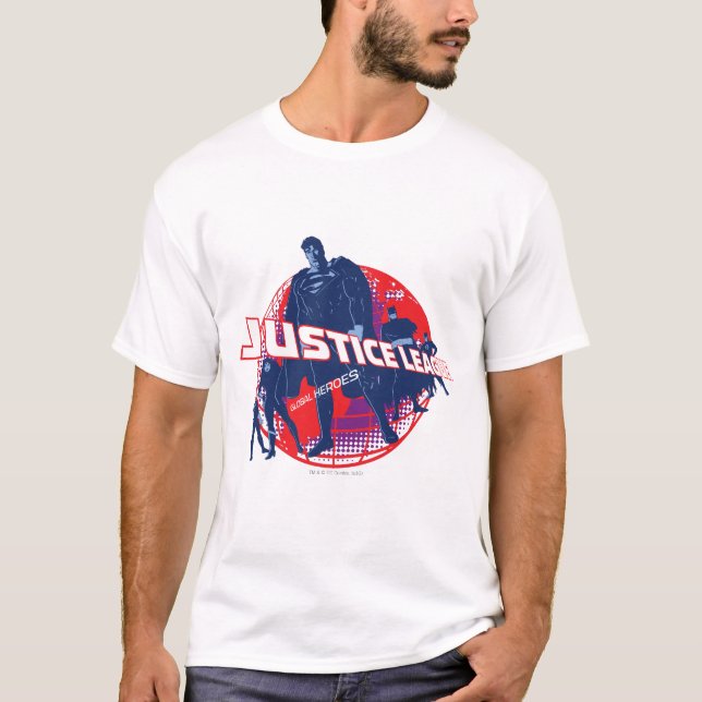 Camiseta Liga da Justiça, Heróis Globais e Globo (Frente)