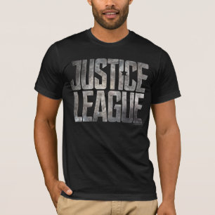 Camiseta Liga da Justiça Logotipo Metálico da Liga da Ju