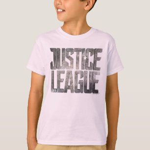 Camiseta Liga da Justiça Logotipo Metálico da Liga da Ju