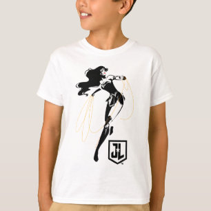 Camiseta Liga da Justiça  Mulher Maravilha Com Pop De Laç