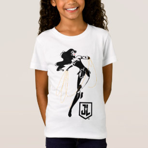 Camiseta Liga da Justiça Mulher Maravilha Com Pop De Laç