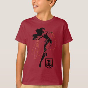 Camiseta Liga da Justiça  Mulher Maravilha Com Pop De Laç