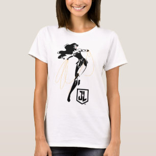 Camiseta Liga da Justiça  Mulher Maravilha Com Pop De Laç