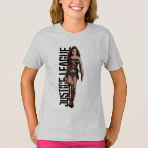 Camiseta Liga da Justiça   Mulher Maravilha Em Battlefield