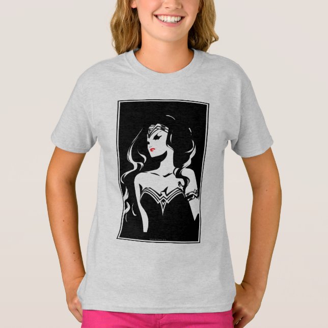 Camiseta Liga da Justiça | Mulher Maravilha Noir Pop Art (Frente)