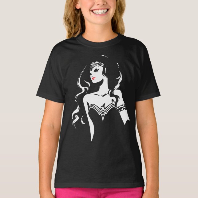 Camiseta Liga da Justiça | Mulher Maravilha Noir Pop Art (Frente)
