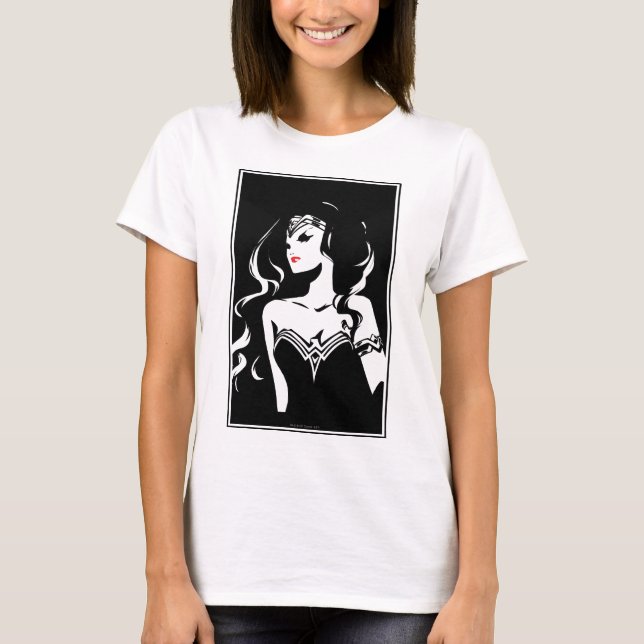 Camiseta Liga da Justiça | Mulher Maravilha Noir Pop Art (Frente)