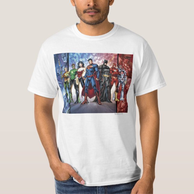 Camiseta Liga da Justiça | Novo 52 Liga da Justiça (Frente)