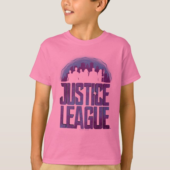 Camiseta Liga da Justiça | Silhouette da Liga da Justiça (Frente)