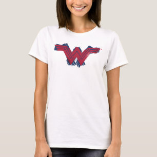 Camiseta Liga da Justiça  Símbolo de Mulher Maravilha esc