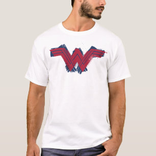 Camiseta Liga da Justiça Símbolo de Mulher Maravilha esc