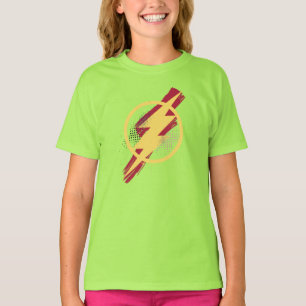Camiseta Liga da Justiça Símbolo Flash Pincel e Meio-Ton