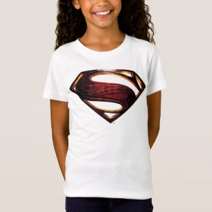 Camiseta Liga da Justiça  Símbolo metálico-superman