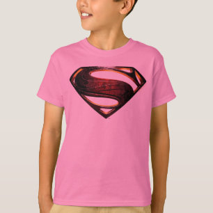 Camiseta Liga da Justiça  Símbolo metálico-superman