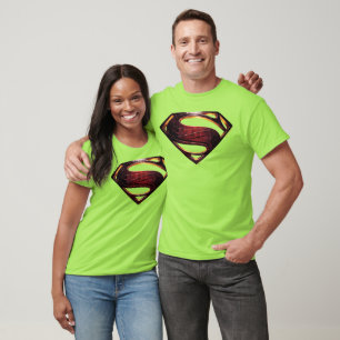 Camiseta Liga da Justiça  Símbolo metálico-superman