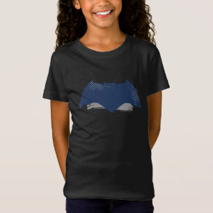 Camiseta Liga da Justiça Símbolo Pincel e Batman de Meio