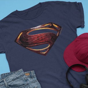 Camiseta Liga da Justiça Símbolo Superman Metálico