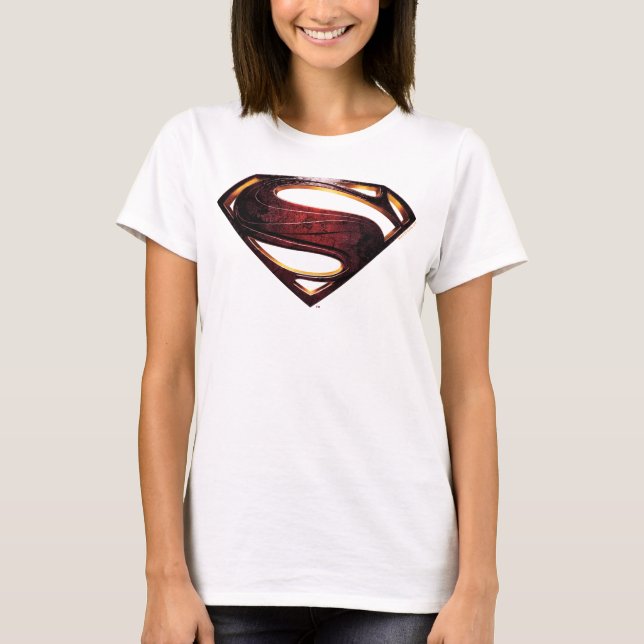 Camiseta Liga da Justiça | Símbolo Superman Metálico (Frente)