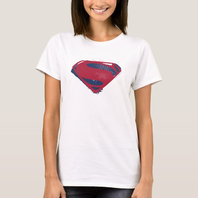Camiseta Liga da Justiça | Símbolo Superman Pincel e Meio-T (Frente)