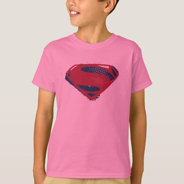 Camiseta Liga da Justiça | Símbolo Superman Pincel e Meio-T (Frente)