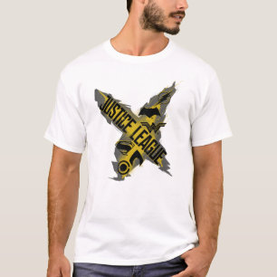 Camiseta Liga da Justiça  Símbolos da Liga da Justiça e 