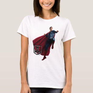 Camiseta Liga da Justiça Super-Homem No Campo De Batalha