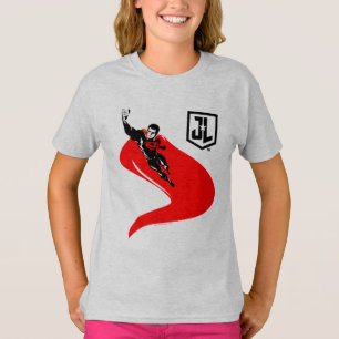 Camiseta Liga da Justiça  Superman Flying Noir Pop Art