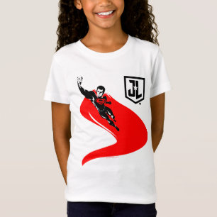Camiseta Liga da Justiça  Superman Flying Noir Pop Art